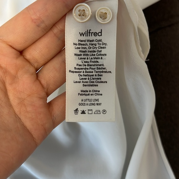 Aritzia Wilfred white silk top sz xxs worn once - Picture 5 of 6